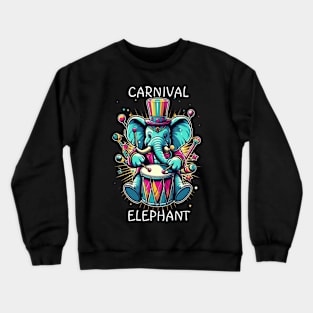 Melodic Pachyderm Parade Crewneck Sweatshirt